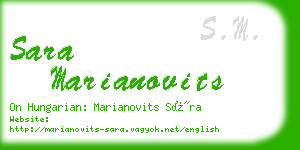sara marianovits business card